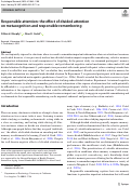 Cover page: Responsible attention: the effect of divided attention on metacognition and responsible remembering.