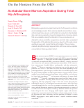 Cover page: Acetabular Bone Marrow Aspiration During Total Hip Arthroplasty