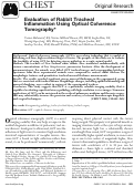 Cover page: Evaluation of Rabbit Tracheal Inflammation Using Optical Coherence Tomography