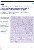 Cover page: N,N‐dimethyltryptamine affects electroencephalography response in a concentration‐dependent manner—A pharmacokinetic/pharmacodynamic analysis