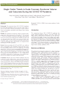 Cover page: Single Center Trends in Acute Coronary Syndrome Volume and Outcomes During the COVID-19 Pandemic.