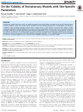 Cover page: On the Validity of Evolutionary Models with Site-Specific Parameters