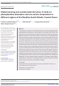 Cover page: Global warming and coastal protected areas: A study on phytoplankton abundance and sea surface temperature in different regions of the Brazilian South Atlantic Coastal Ocean.