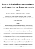 Cover page: Strategies for beneficial electric vehicle charging to reduce peak electricity demand and store solar energy