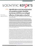 Cover page: Identification and characterization of a putative protein disulfide isomerase (HsPDI) as an alleged effector of Heterodera schachtii