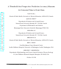 Cover page: A threshold‐free summary index of prediction accuracy for censored time to event data