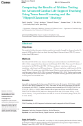 Cover page: Comparing the Results of Written Testing for Advanced Cardiac Life Support Teaching Using Team-based Learning and the “Flipped Classroom” Strategy