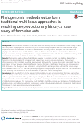 Cover page: Phylogenomic methods outperform traditional multi-locus approaches in resolving deep evolutionary history: a case study of formicine ants