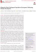 Cover page: Allopatric Plant Pathogen Population Divergence following Disease Emergence