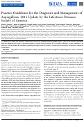 Cover page: Executive Summary: Practice Guidelines for the Diagnosis and Management of Aspergillosis: 2016 Update by the Infectious Diseases Society of America