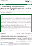 Cover page: A comprehensive resource of genomic, epigenomic and transcriptomic sequencing data for the black truffle Tuber melanosporum