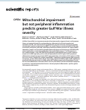 Cover page: Mitochondrial impairment but not peripheral inflammation predicts greater Gulf War illness severity