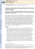 Cover page: Challenges and prospects for malaria elimination in the Greater Mekong Subregion