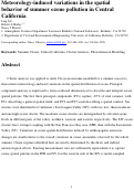 Cover page: Meteorology-induced variations in the spatial behavior of summer ozone pollution in Central California