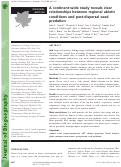 Cover page: A continent‐wide study reveals clear relationships between regional abiotic conditions and post‐dispersal seed predation