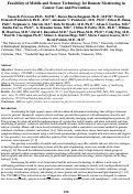 Cover page: Feasibility of Mobile and Sensor Technology for Remote Monitoring in Cancer Care and Prevention.