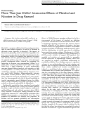 Cover page: More Than Just Chillin’: Interactive Effects of Menthol and Nicotine in Drug Reward