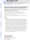 Cover page: Trophic Specialization on unique resources despite limited niche divergence in a celebrated example of sympatric speciation