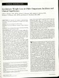 Cover page: Involuntary Weight Loss in Older Outpatients: Incidence and Clinical Significance