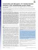 Cover page: Conservation and divergence of C-terminal domain structure in the retinoblastoma protein family
