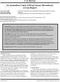 Cover page: An Anomalous Cause of Deep Venous Thrombosis: A Case Report