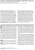 Cover page: Dynamics of ATP-induced Calcium Signaling in Single Mouse Thymocytes