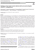 Cover page of Hydrolysis of ionic liquid-treated substrate with an Iocasia fonsfrigidae strain SP3-1 endoglucanase.