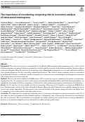 Cover page: The importance of considering competing risks in recurrence analysis of intracranial meningioma.