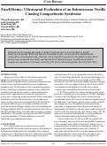 Cover page: FascIOtomy: Ultrasound Evaluation of an Intraosseous Needle Causing Compartment Syndrome