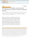 Cover page: Observation of topological superconductivity in a stoichiometric transition metal dichalcogenide 2M-WS<sub>2</sub>.