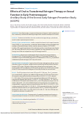 Cover page: Effects of Oral vs Transdermal Estrogen Therapy on Sexual Function in Early Postmenopause: Ancillary Study of the Kronos Early Estrogen Prevention Study (KEEPS)