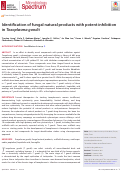 Cover page: Identification of fungal natural products with potent inhibition in Toxoplasma gondii.