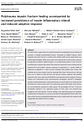 Cover page: Polytrauma impairs fracture healing accompanied by increased persistence of innate inflammatory stimuli and reduced adaptive response.