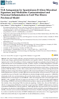 Cover page: TLR Antagonism by Sparstolonin B Alters Microbial Signature and Modulates Gastrointestinal and Neuronal Inflammation in Gulf War Illness Preclinical Model