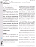 Cover page: Regulation of p53 during senescence in normal human keratinocytes