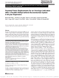 Cover page: Proximal Femur Replacements for an Oncologic Indication Offer a Durable Endoprosthetic Reconstruction Option: A 40-year Experience.