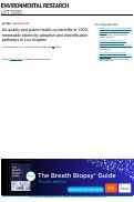 Cover page: Air quality and public health co-benefits of 100% renewable electricity adoption and electrification pathways in Los Angeles