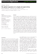 Cover page: ORIGINAL ARTICLE: The global expansion of a single ant supercolony