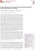 Cover page: A New Pathway for Forming Acetate and Synthesizing ATP during Fermentation in Bacteria