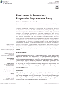 Cover page: Frontrunner in Translation: Progressive Supranuclear Palsy.