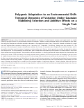 Cover page: Polygenic Adaptation to an Environmental Shift: Temporal Dynamics of Variation Under Gaussian Stabilizing Selection and Additive Effects on a Single Trait