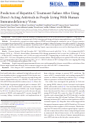 Cover page: Predictors of Hepatitis C Treatment Failure After Using Direct-Acting Antivirals in People Living With Human Immunodeficiency Virus