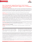 Cover page: Use of Intravascular Imaging During Chronic Total Occlusion Percutaneous Coronary Intervention: Insights From a Contemporary Multicenter Registry