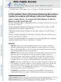 Cover page: A Pilot Validation Study of the Newborn Behavioral Observations System: Associations with Salivary Cortisol and Temperament.