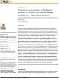 Cover page: Instantaneous simulation of fluids and particles in complex microfluidic devices