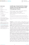 Cover page: Landscape characteristics shape surface soil microbiomes in the Chihuahuan Desert