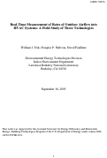 Cover page: Real-Time Measurement of Rates of Outdoor Airflow into HVAC Systems: A Field Study of Three 
Technologies