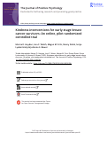 Cover page: Kindness interventions for early-stage breast cancer survivors: An online, pilot randomized controlled trial