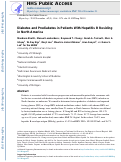 Cover page: Diabetes and prediabetes in patients with hepatitis B residing in North America