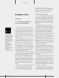 Cover page: Building in Place     [Forum]